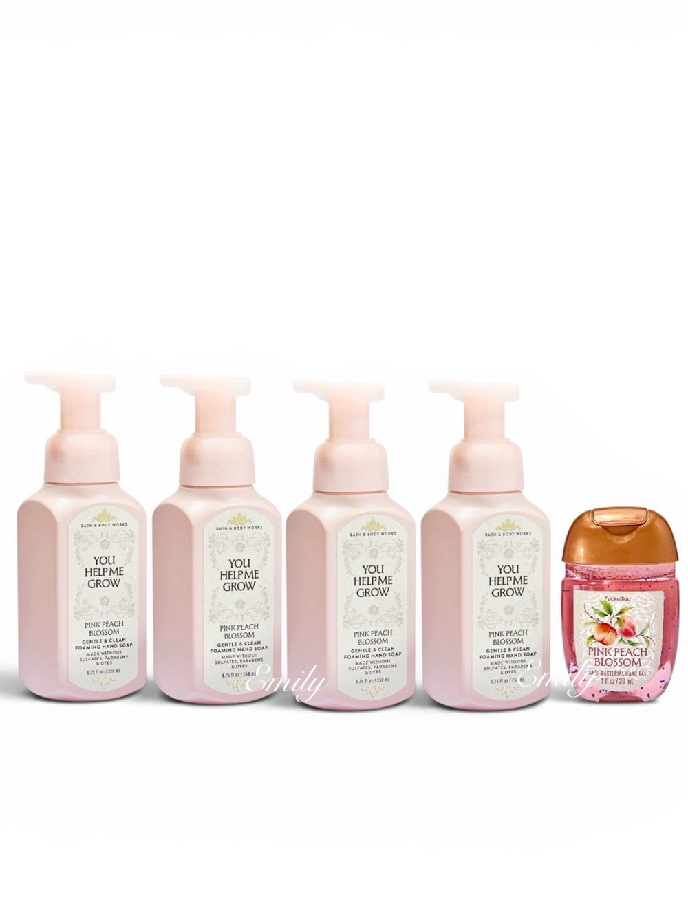 4X Bath & Body Works
PINK PEACH BLOSSOM Foam Hand Soap + PocketBac Set